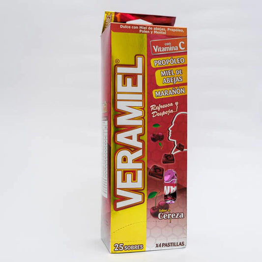 VERAMIEL (PROFAR) CHERRY X 25 SOBRES DE 4 PASTILLAS