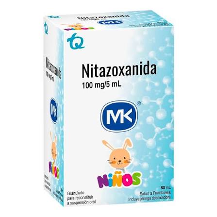 NITAZOXANIDA 100MG/5ML GRANULADO PARA RECONSTRUIR A SUS ORAL(TQ) 60 ML
