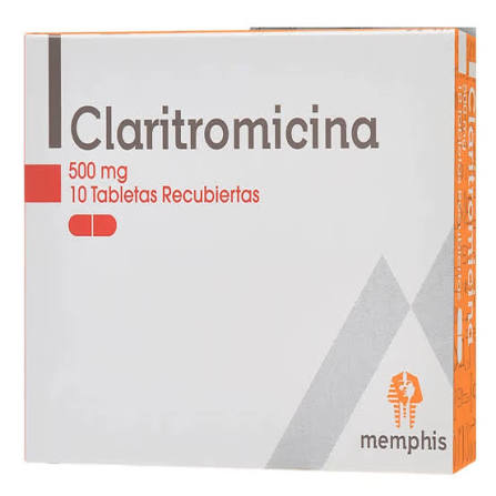 CLARITROMICINA (MEM) 500 MG X 10 TAB