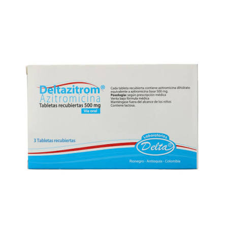 DELTAZITROM (DELTA) AZITROMICINA 500 MG X 3 TAB