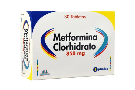 METFORMINA (ANGLO) 850 MG X 30 TABLETAS