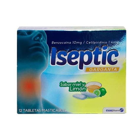 ISEPTIC (COAS) SABOR MIEL Y LIMON X 12 TAB