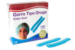 GORRO TIPO ORUGA (BEGUT) AZUL X 100 UNDS