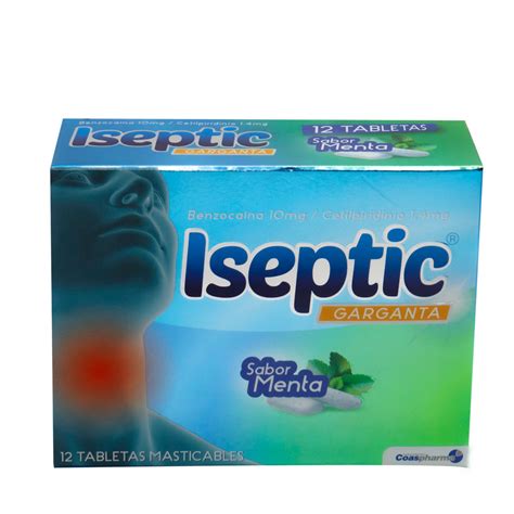 ISEPTIC (COAS) SABOR MENTA X 12 TAB