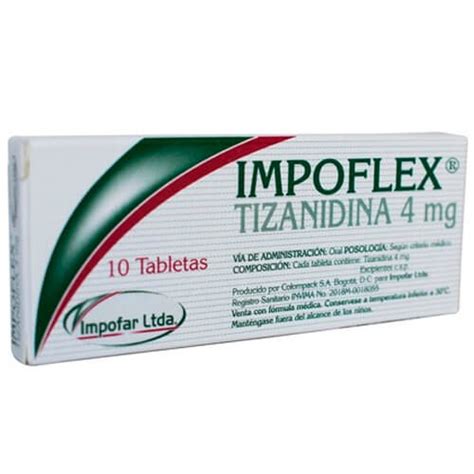 IMPOFLEX (IMPO) TIZANIDINA 4 MG X 10 TAB