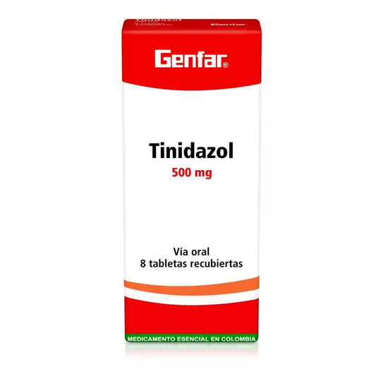TINIDAZOL (GF) 500 MG X 8 TABLETAS RECUBIERTAS