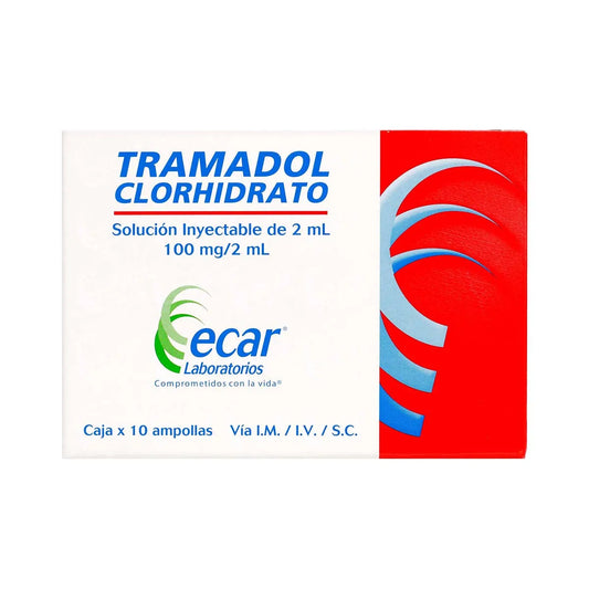 TRAMADOL 100 MG/2 ML (ECAR) CAJA X 10 AMP