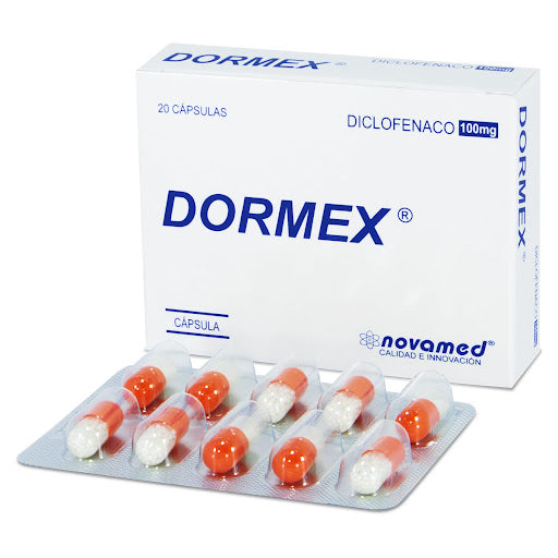 DORMEX (NOVAMED) DICLOFENACO 100 MG X 20 CAPSULAS