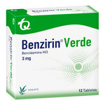 BENZIRIN VERDE (TQ) BENCIDAMINA HCI 3 MG X 12 TAB